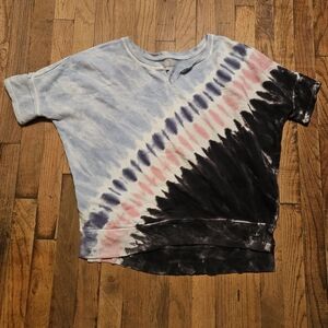 Women's True Craft Tie-Dye Short Sleeve Tee - Blue, Pink, Black Size Xs Vacation